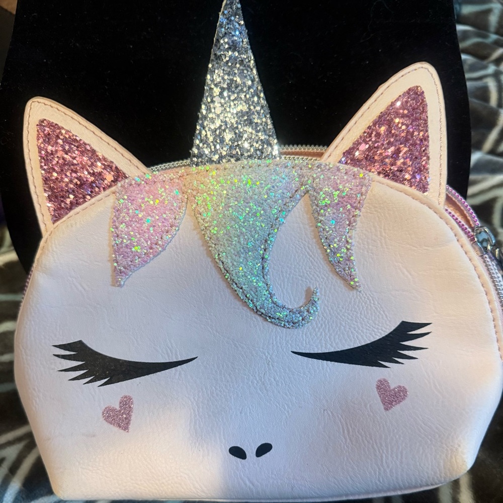 Glittery Pink Unicorn Kids Bag
